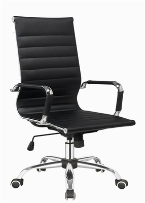 現代デザイナー ブラウンの革オフィスの椅子、調節可能で高いバック オフィスの椅子
